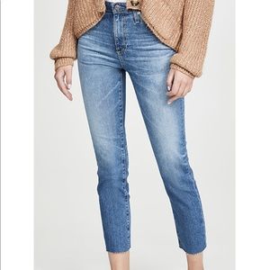 AG The Isabelle high-rise straight crop